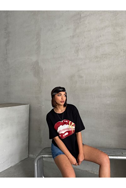 Miss Prova Casual Basic T-Shirt με λεπτομέρεια εκτύπωσης MISSTS3619