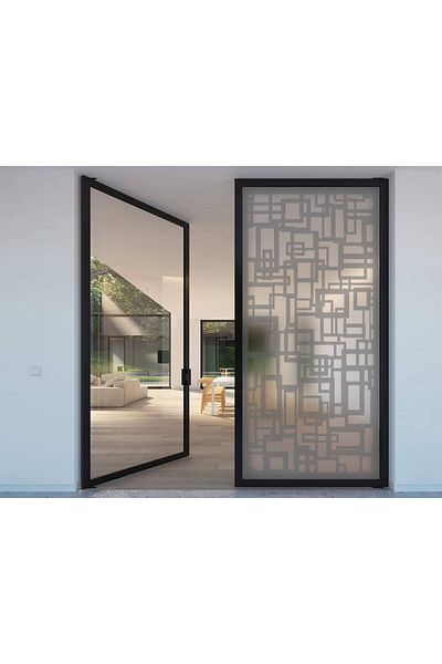 media Self-adhesive decorative window film 3 geometric shapes, 1 m x 2.1 m