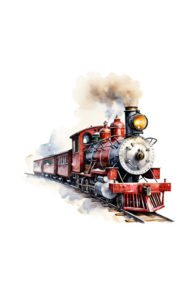 INOVATIX Комплект от 8 части, Стикери за винтидж парен локомотив, INOVATIX®. ...