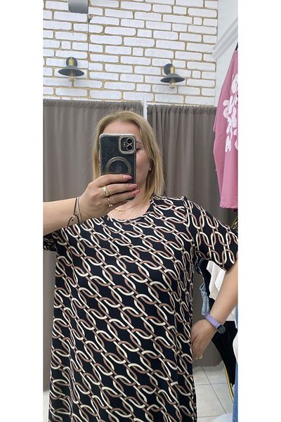 TUBA TOPTAŞ Plus Size Viscose Dress