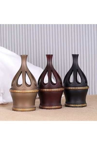 Generic مبخرة راتنجية منحوتة يدويًا، شائعة في حفلات الزفاف والتجمعات العربية
