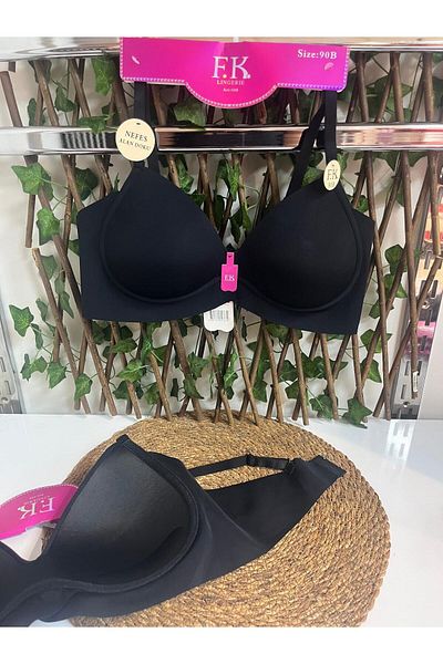 FK Non-Padded Gatherer Wireless Wire Free Laser Cut Breathable Textured Comfortable Bra