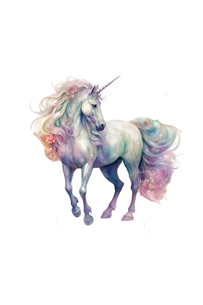 INOVATIX Set de 8 autocolante cu unicorn verde, INOVATIX®. 6 cm