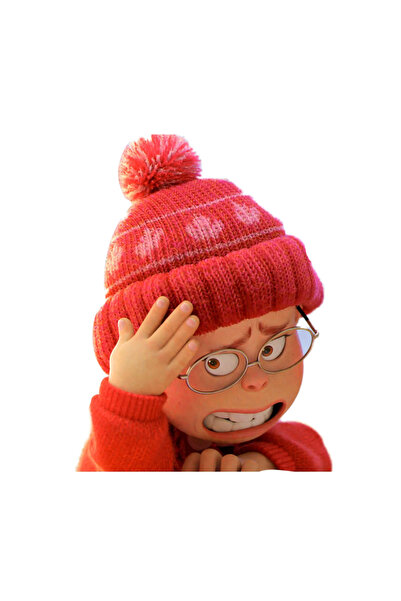 INOVATIX Σετ 8 τεμαχίων, Αυτοκόλλητο Meilin Lee που Γίνεται Κόκκινο με καπέλο...