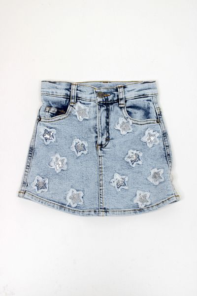 DMB KİDS Dmb Girl's Starry Denim Shorts Fusta