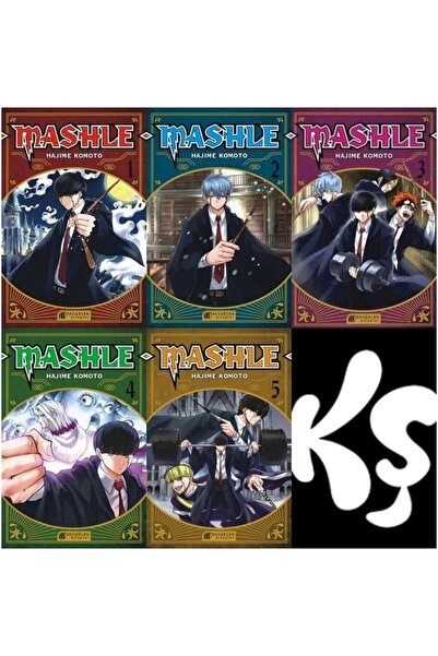 Akıl Çelen Kitaplar Mashle 1-2-3-4-5 manga seti (5 kitap) 1 adet anime poster...