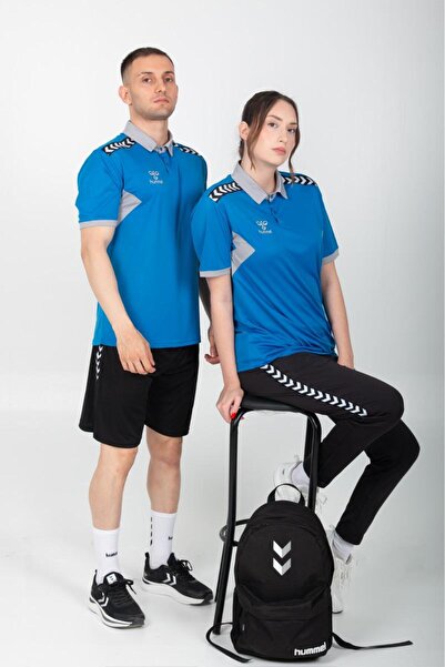 hummel Αυθεντικό μπλουζάκι κάμπινγκ Polo Neck Μπλε