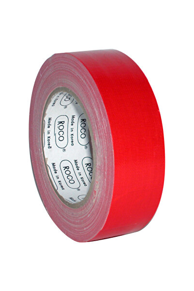 Roco شريط قماش - 1.5 بوصة × 25 مترًا، أحمر