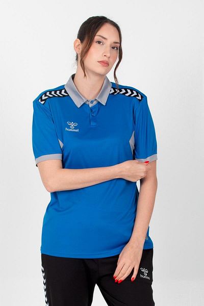 hummel Αυθεντικό μπλουζάκι κάμπινγκ Polo Neck Μπλε
