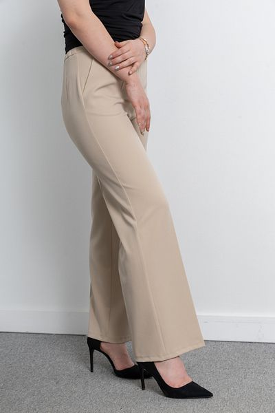 TUĞBA ERGÜL Women's Wide Leg Pleat Detailed Palazzo Fabric Trousers 3092