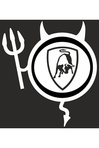 Image Car sticker, IMAGE, Dracusor LAMBORGHINI, white, 19 x 21 cm