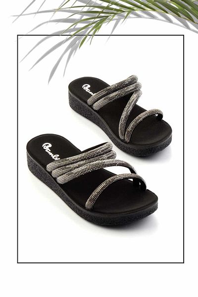 Bambi Γυναικείες Παντόφλες Platinum K04496720887