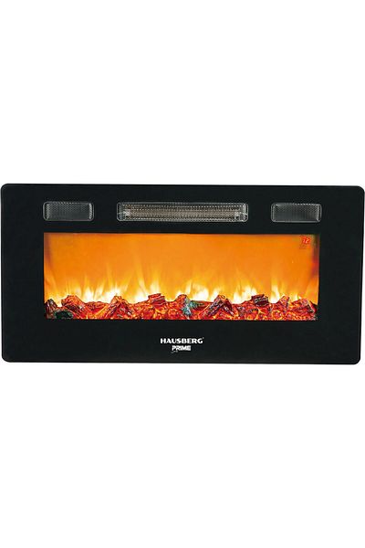 Hausberg Semineu Electric De Perete Hb-8225, 1800w, Telecomanda, 3 Niveluri, Turboventilator, Flacara