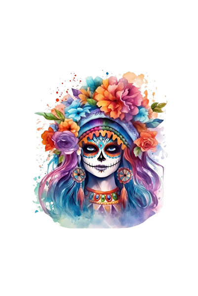 INOVATIX Set de 8 autocolante Angela cu tema Ziua Morților, INOVATIX®. 6 cm