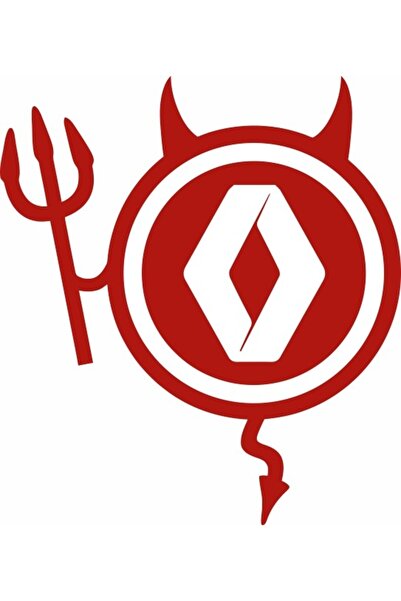 Image Стикер за кола, ИЗОБРАЖЕНИЕ, Dracusor RENAULT, червен, 19 x 21 см