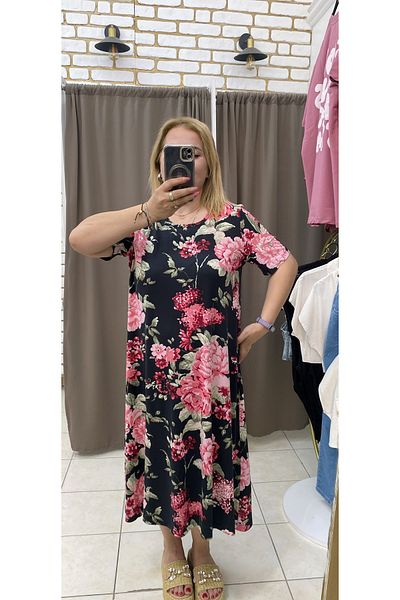TUBA TOPTAŞ Plus Size Viscose Dress