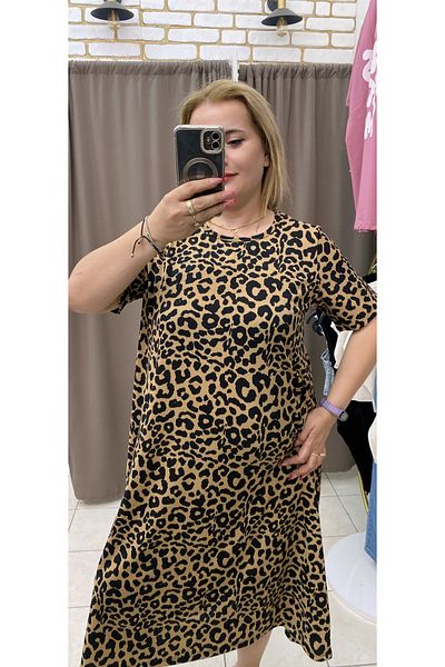 TUBA TOPTAŞ Plus Size Viscose Dress