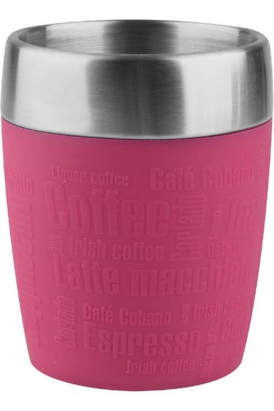 emsa Emsa 514517 Travel Cup – 200ml Insulated Drinking Cup with Rotating Closure, Raspberry