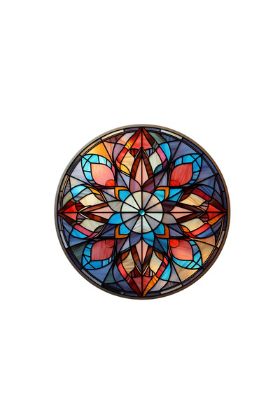 INOVATIX Set de 8 bucăți, autocolant vitraliu cu flori magice, INOVATIX®. 6 cm