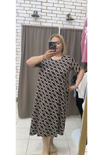 TUBA TOPTAŞ Plus Size Viscose Dress