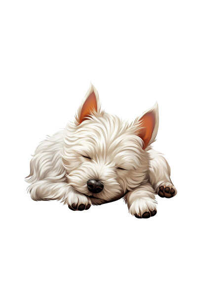 INOVATIX Set de 8 piese, autocolant West Highland White Terrier, INOVATIX®. 6 cm