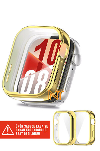 Nezih Case Huawei Watch Fit 4 Uyumlu Yumuşak Silikon 360 Tam Koruma Kasa ve E...