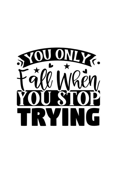 INOVATIX Σετ 8 τεμαχίων, Αυτοκόλλητο Πέφτεις μόνο όταν σταματάς να προσπαθείς...