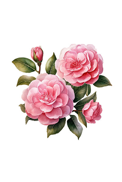 INOVATIX Set de 8 piese, autocolant Blums Roses, INOVATIX®. 6 cm