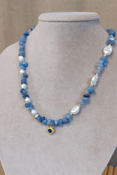 Uretti - Özlem 9422 0263 Handmade Sodalite Stone Necklace