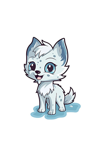 INOVATIX Set de 8 piese, autocolant Vulpita Cyntia, INOVATIX®. 6 cm