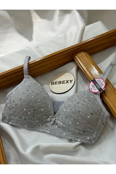 BEBEXY BUTİK Children's Training Bra Gray Starry