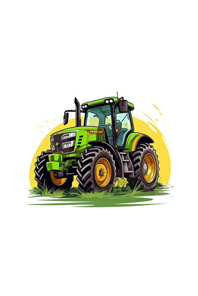 INOVATIX Set de 8 piese, autocolant tractor Scary Field, INOVATIX®. 6 cm