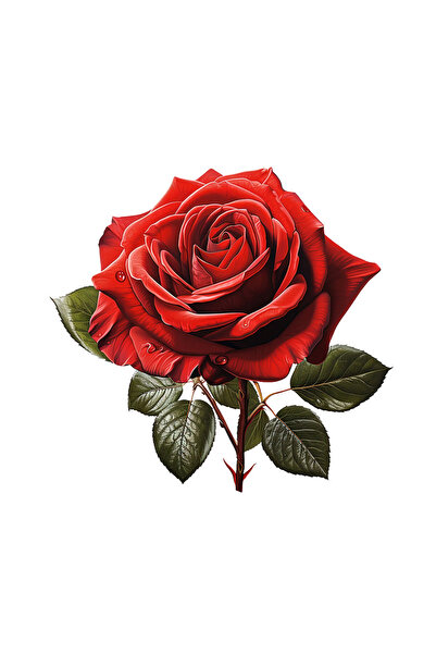 INOVATIX Set de 8 piese, autocolant Trandafir Roșu Legamant, INOVATIX®. 6 cm