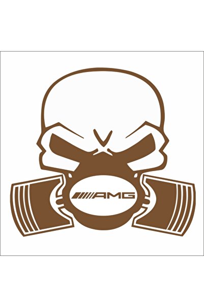 Image Αυτοκόλλητο αυτοκινήτου, IMAGE, κρανίο εμβόλου AMG, χαλκός, 22 x 20 εκ.