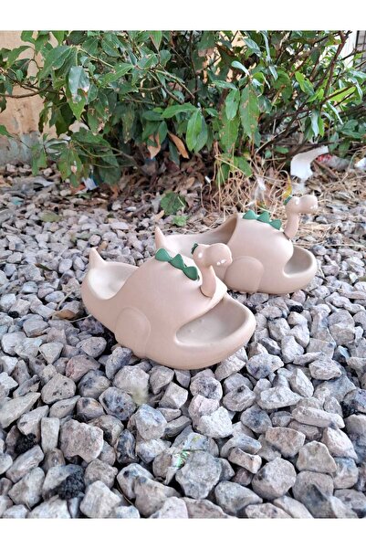 polivizyon Çocuk Sevimli Dinazor Figürlü Kaymaz Terlik Banyo Plaj Havuz Balko...