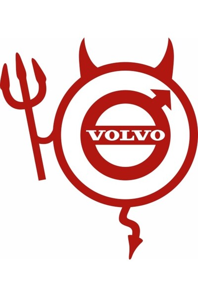 Image Sticker auto, IMAGE, Dracusor VOLVO, rosu, 19 x 21 cm