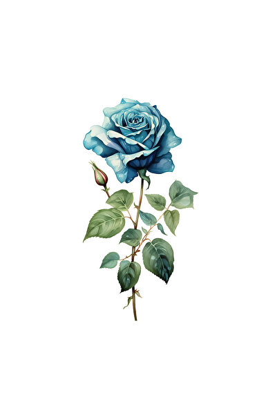 INOVATIX Σετ 8 τεμαχίων, αυτοκόλλητο μπλε τριαντάφυλλο, INOVATIX®. 6 εκ.