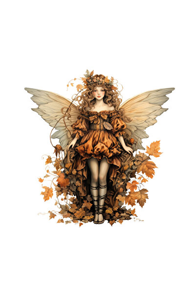 INOVATIX Set de 8 piese, autocolant zână cu coroană de flori, INOVATIX®. 6 cm