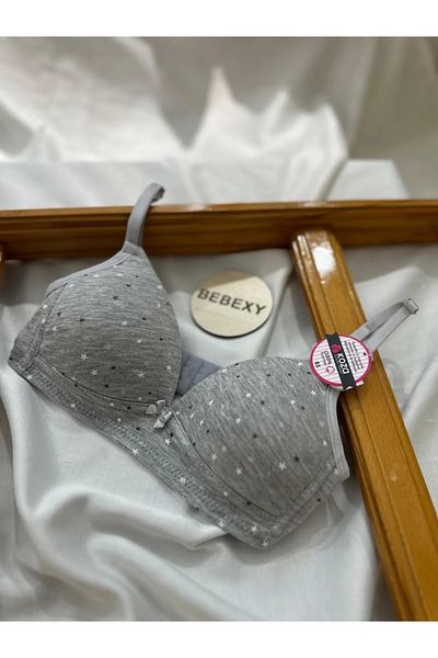 BEBEXY BUTİK Children's Training Bra Gray Starry