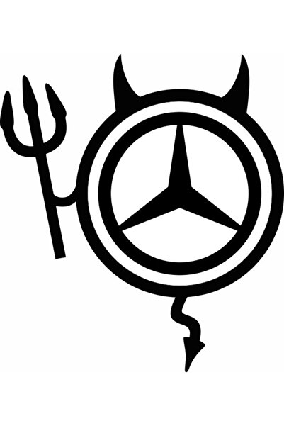 Image Αυτοκόλλητο αυτοκινήτου, ΕΙΚΟΝΑ, MERCEDES Devil, μαύρο, 19 x 21 εκ.