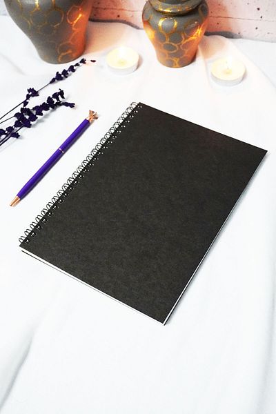 markcat A5 Black Kraft Cover - Unlined Notebook - 60 Sheets (120 Pages) 15X21 cm - School Notebook