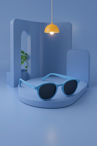 Tics Loom 3-7 Years Old Children's Sunglasses - Baby Blue