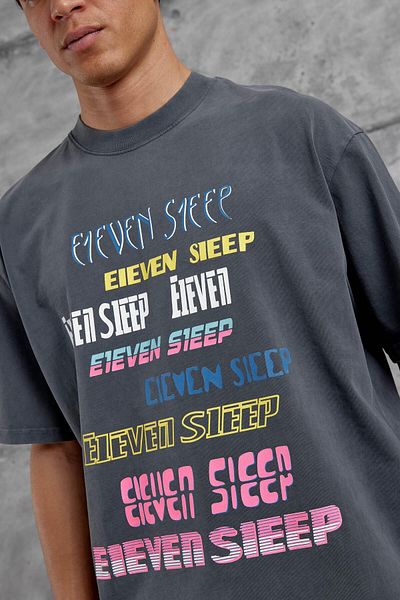 NOMARC Smoked Eleven Sleep Printed Oversize Tshirt