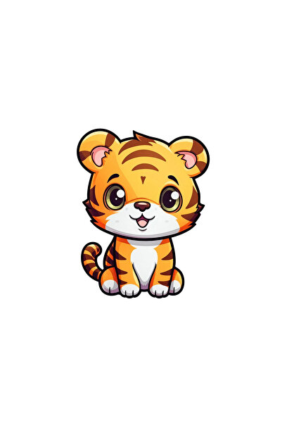 INOVATIX Set of 8 pieces, Sticker Pluto the Tiger, INOVATIX®. 6 cm