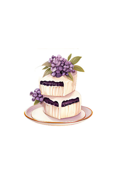 INOVATIX Set de 8 bucăți, autocolant tort cu afine, INOVATIX®. 6 cm