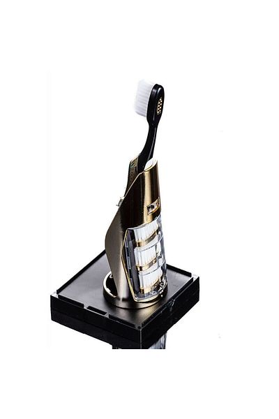 One Gold 24k Gold Plated Toothbrush, 3 White Refills, Made In Italy, Limited Edition