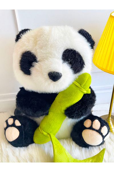PoppyPlays Children's Companion Doll Panda Holding Bamboo Tree Plush, Perfect Gift for Babies - Squishy