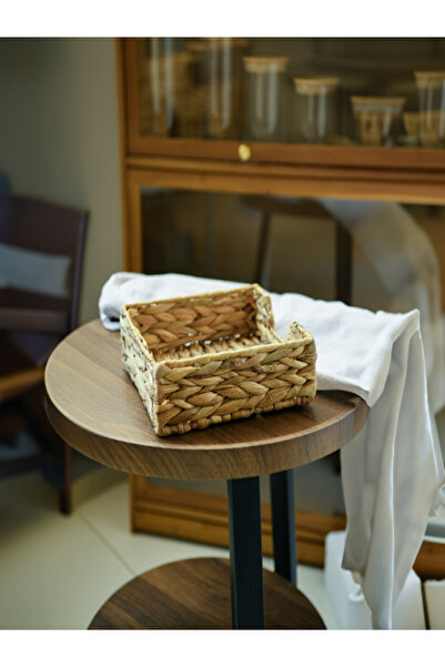 HONEYBEE سلة تخزين مربعة الشكل من عشب الزنبق المتين