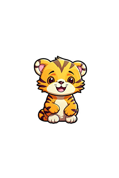 INOVATIX Σετ 8 τεμαχίων, αυτοκόλλητο Bryan the Tiger, INOVATIX®. 6 εκ.