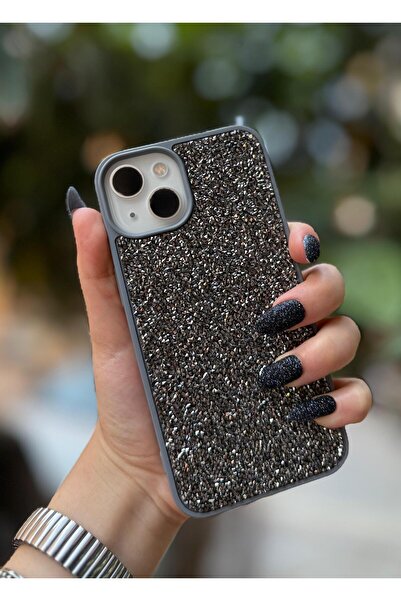 Caseji حافظة هاتف متوافقة مع هاتف آيفون 13 ذات حواف حجرية لامعة وناعمة